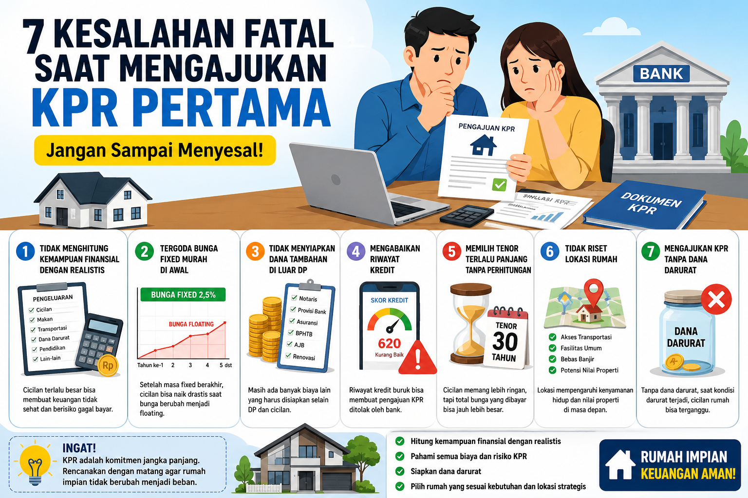 7 Kesalahan Fatal Saat Mengajukan KPR Pertama